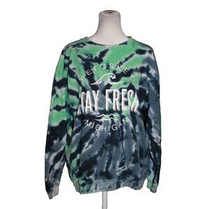 Dreamsicle Tie-Dye Women’s Sweatshirt Petoskey MI Stay Fresh Size Small S